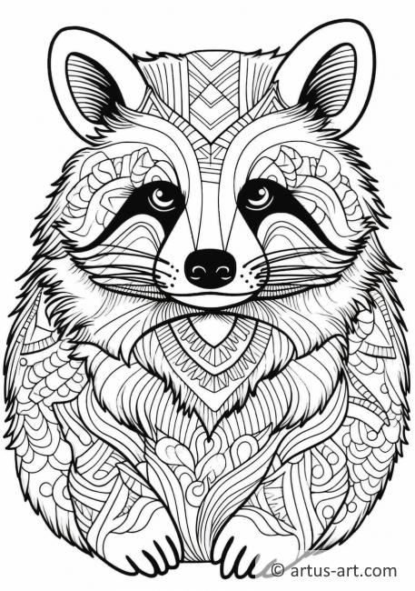 Raccoon dog Coloring Page